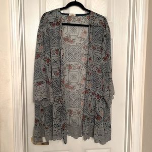 Crochet Trim Open Front Cover